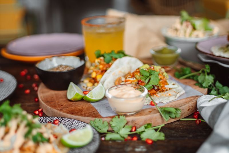 Black bean and cheese vegetarian taco